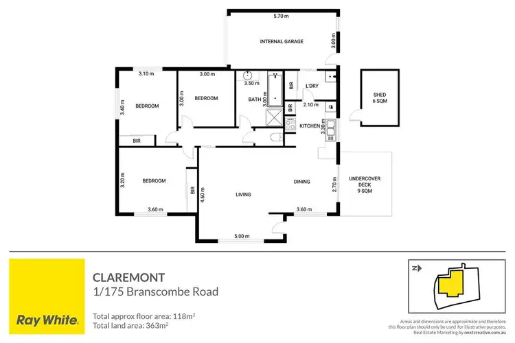 Floorplan of Homely unit listing, 1/175 Branscombe Road, Claremont TAS 7011