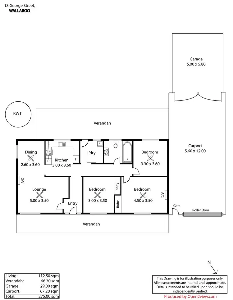 Floorplan of Homely house listing, 18 George Street, Wallaroo SA 5556