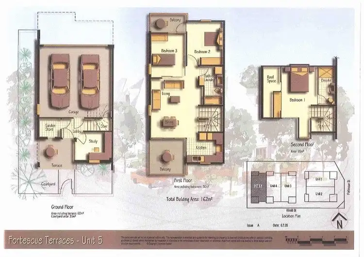 Floorplan of Homely townhouse listing, 5/122 Fortescue Street, Spring Hill QLD 4000