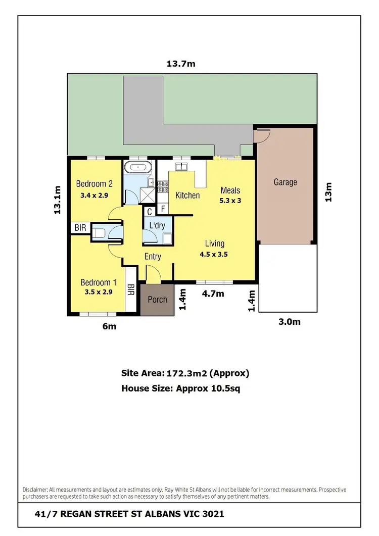 Floorplan of Homely unit listing, 41/7 Regan Street, St Albans VIC 3021