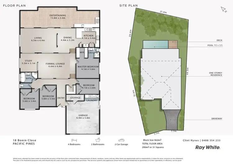 Floorplan of Homely house listing, 18 Bonin Close, Pacific Pines QLD 4211