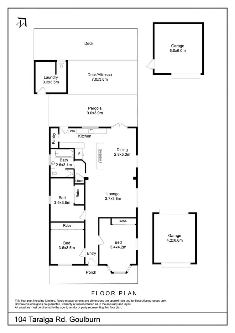 Floorplan of Homely house listing, 104 Taralga Road, Goulburn NSW 2580