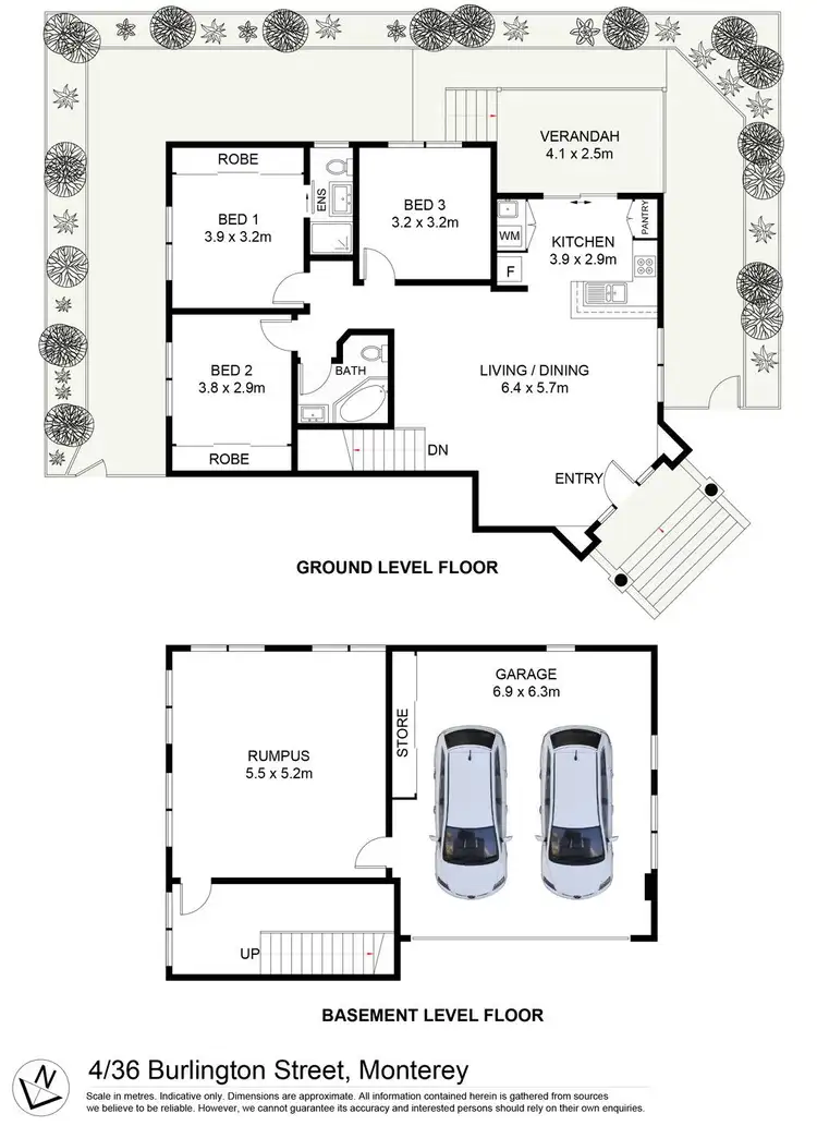 Floorplan of Homely villa listing, 4/36 Burlington Street, Monterey NSW 2217