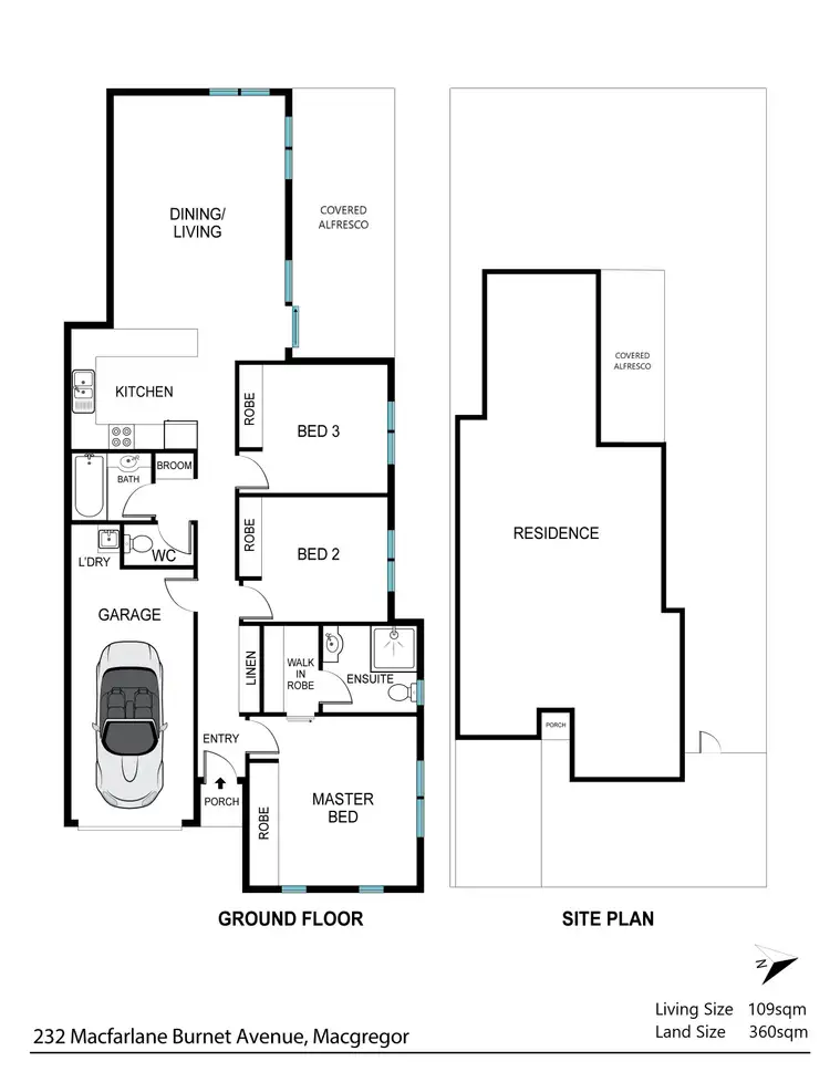 Floorplan of Homely house listing, 232 Macfarlane Burnet Avenue, Macgregor ACT 2615