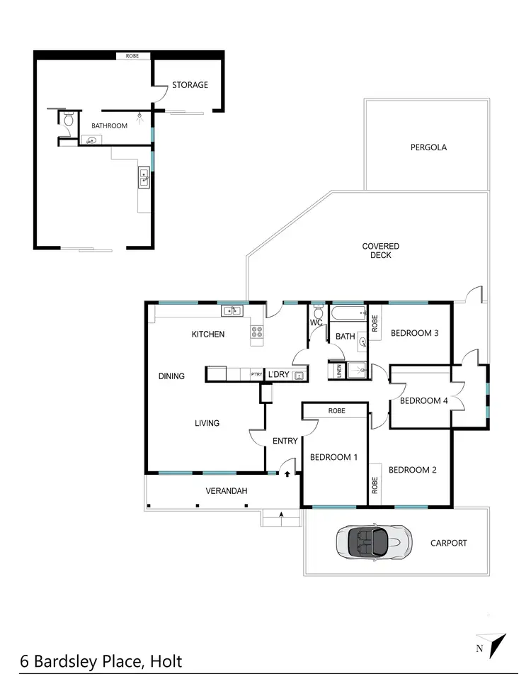 Floorplan of Homely house listing, 6 Bardsley Place, Holt ACT 2615