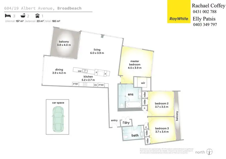 Floorplan of Homely apartment listing, 604 Aria 19 Albert Avenue, Broadbeach QLD 4218
