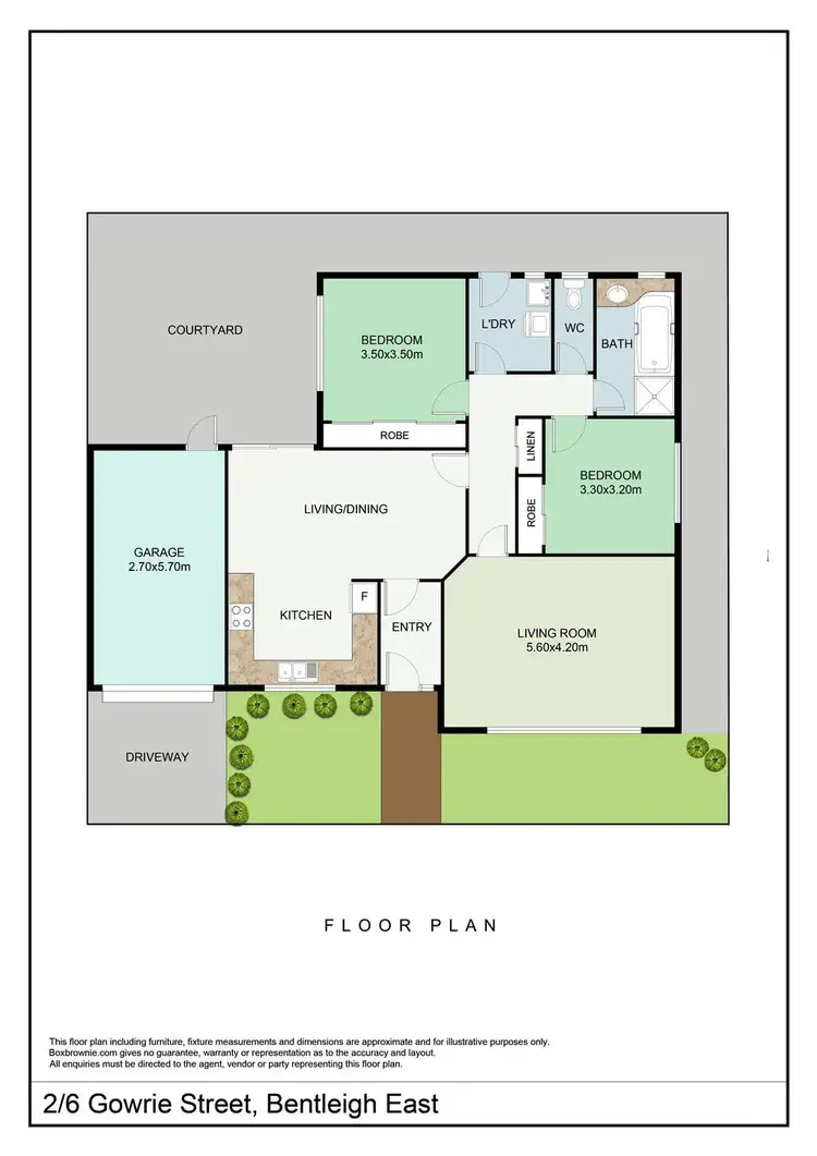 Floorplan of Homely unit listing, 2/6 Gowrie Street, Bentleigh East VIC 3165