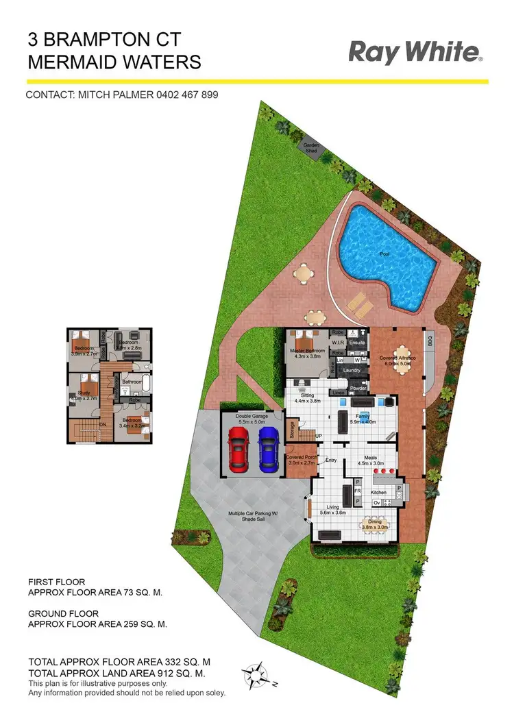 Floorplan of Homely house listing, 3 Brampton Court, Mermaid Waters QLD 4218