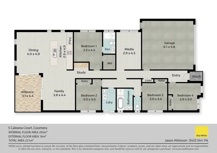 Floorplan of Homely house listing, 5 Caleana Court, Coomera QLD 4209