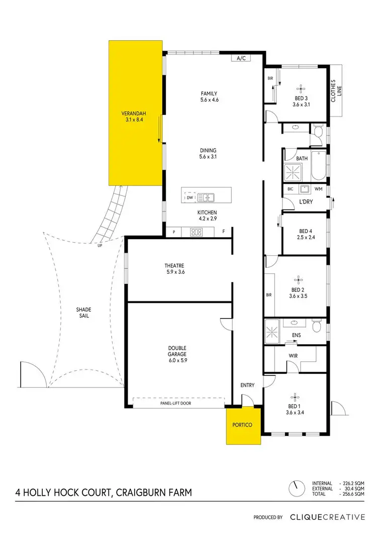 Floorplan of Homely house listing, 4 Holly Hock Court, Craigburn Farm SA 5051