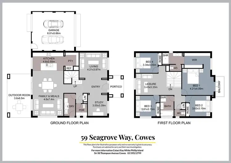Floorplan of Homely house listing, 59 Seagrove Way, Cowes VIC 3922