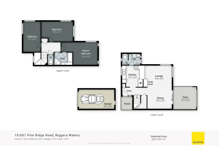 Floorplan of Homely townhouse listing, 15/601 Pine Ridge Road, Biggera Waters QLD 4216