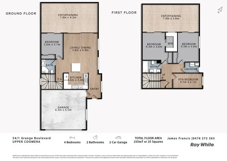 Floorplan of Homely townhouse listing, 54/1 Grange Boulevard, Upper Coomera QLD 4209