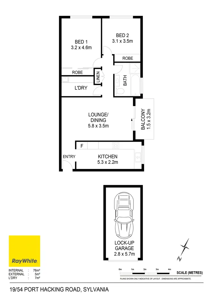 Floorplan of Homely unit listing, 19/54 Port Hacking Road, Sylvania NSW 2224