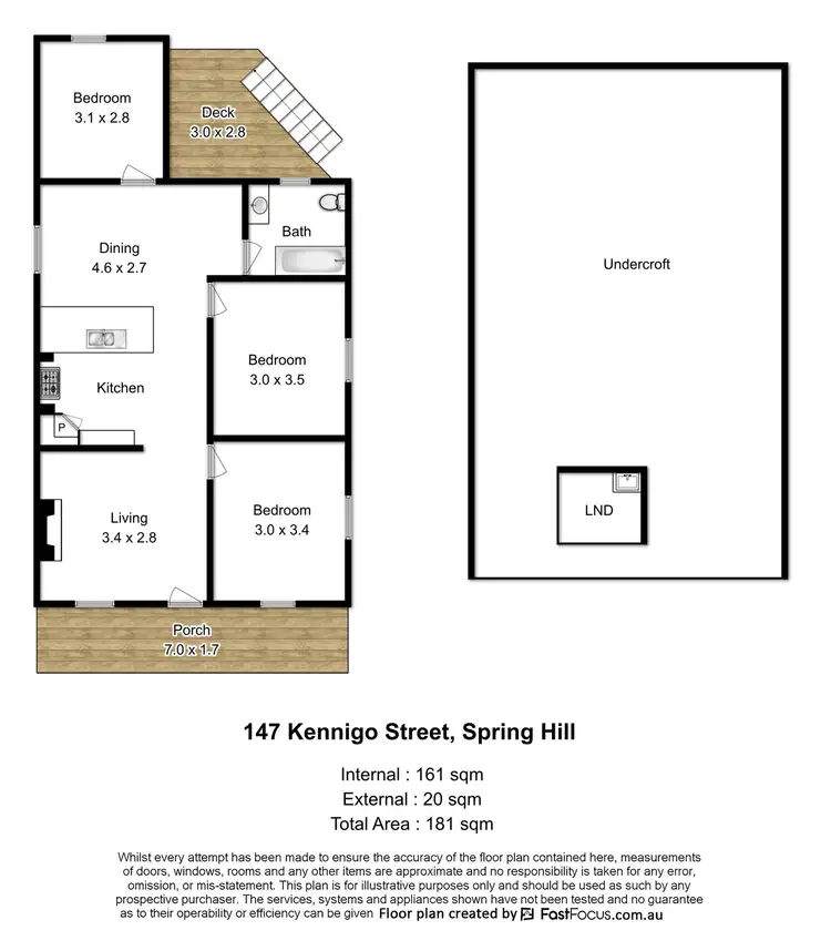 Floorplan of Homely house listing, 147 Kennigo Street, Spring Hill QLD 4000