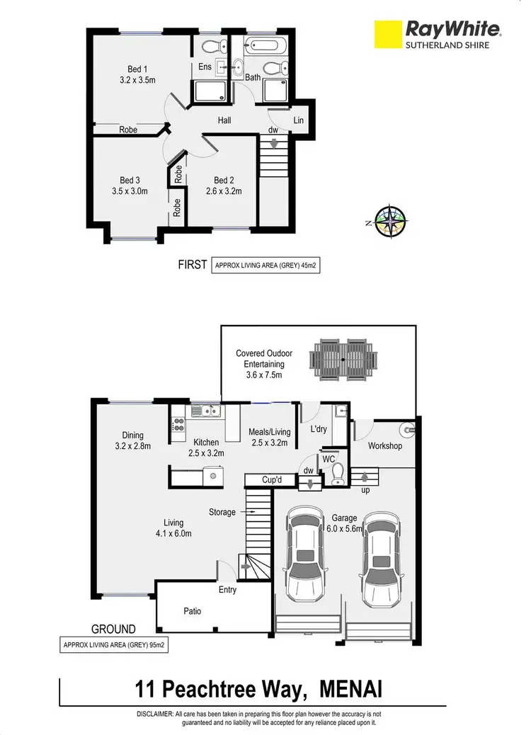 Floorplan of Homely townhouse listing, 11 Peachtree Way, Menai NSW 2234