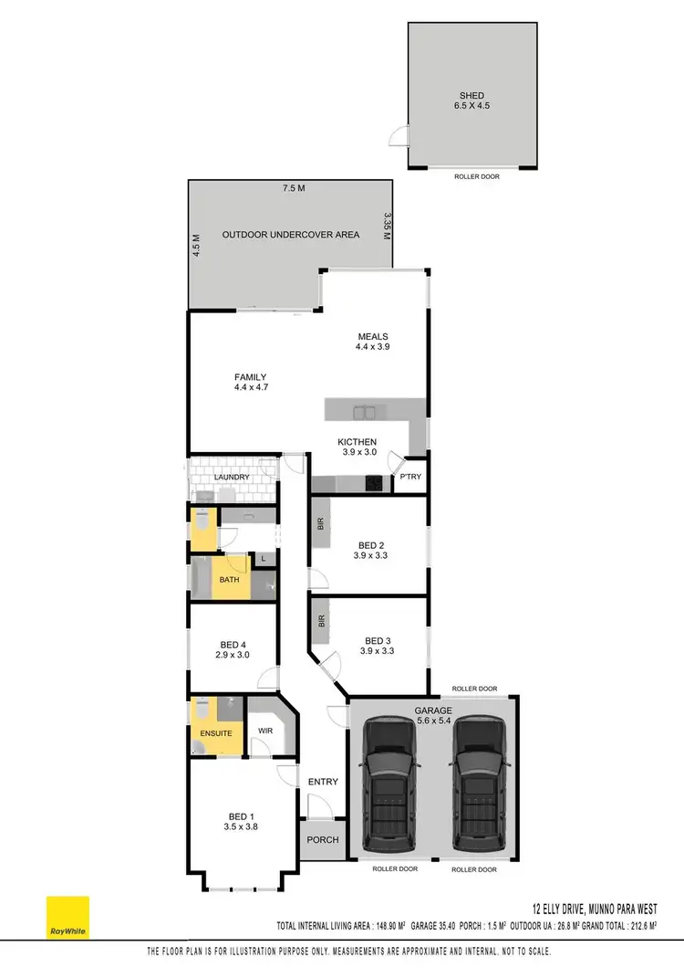 Floorplan of Homely house listing, 12 Elly Drive, Munno Para West SA 5115