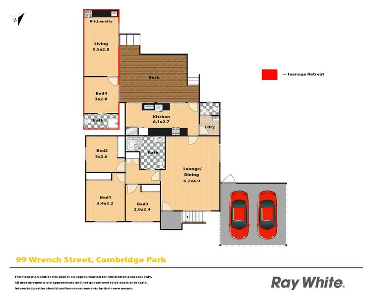 Floorplan of Homely house listing, 99 Wrench Street, Cambridge Park NSW 2747