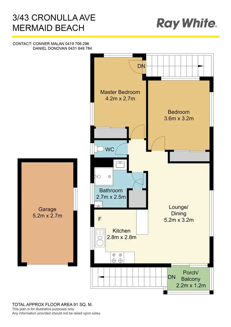 Floorplan of Homely unit listing, 3/43 Cronulla Avenue, Mermaid Beach QLD 4218