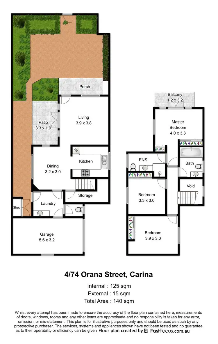 Floorplan of Homely townhouse listing, 4/74 Orana Street, Carina QLD 4152