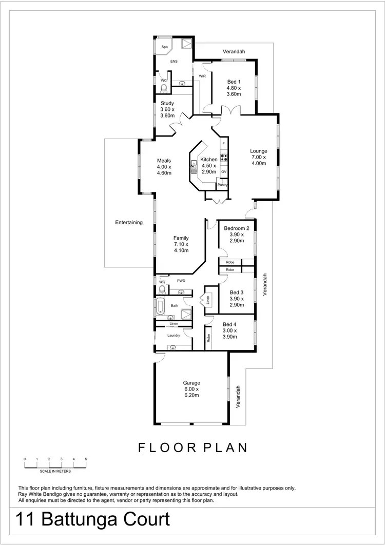 Floorplan of Homely house listing, 11 Battunga Court, Strathfieldsaye VIC 3551
