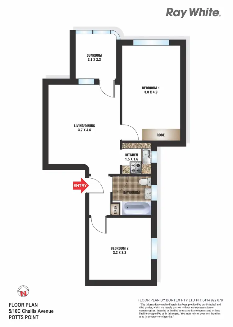 Floorplan of Homely apartment listing, 5/10C Challis Avenue, Potts Point NSW 2011