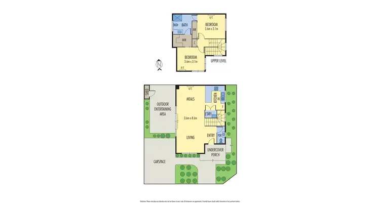 Floorplan of Homely townhouse listing, 393 Albion Street, Brunswick West VIC 3055