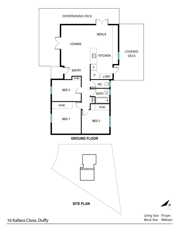 Floorplan of Homely house listing, 16 Kallara Close, Duffy ACT 2611