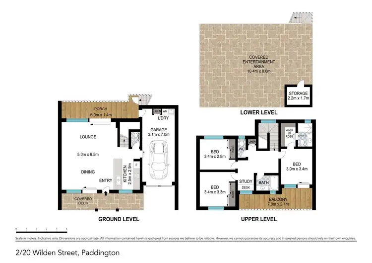 Floorplan of Homely townhouse listing, 2/20 Wilden Street, Paddington QLD 4064
