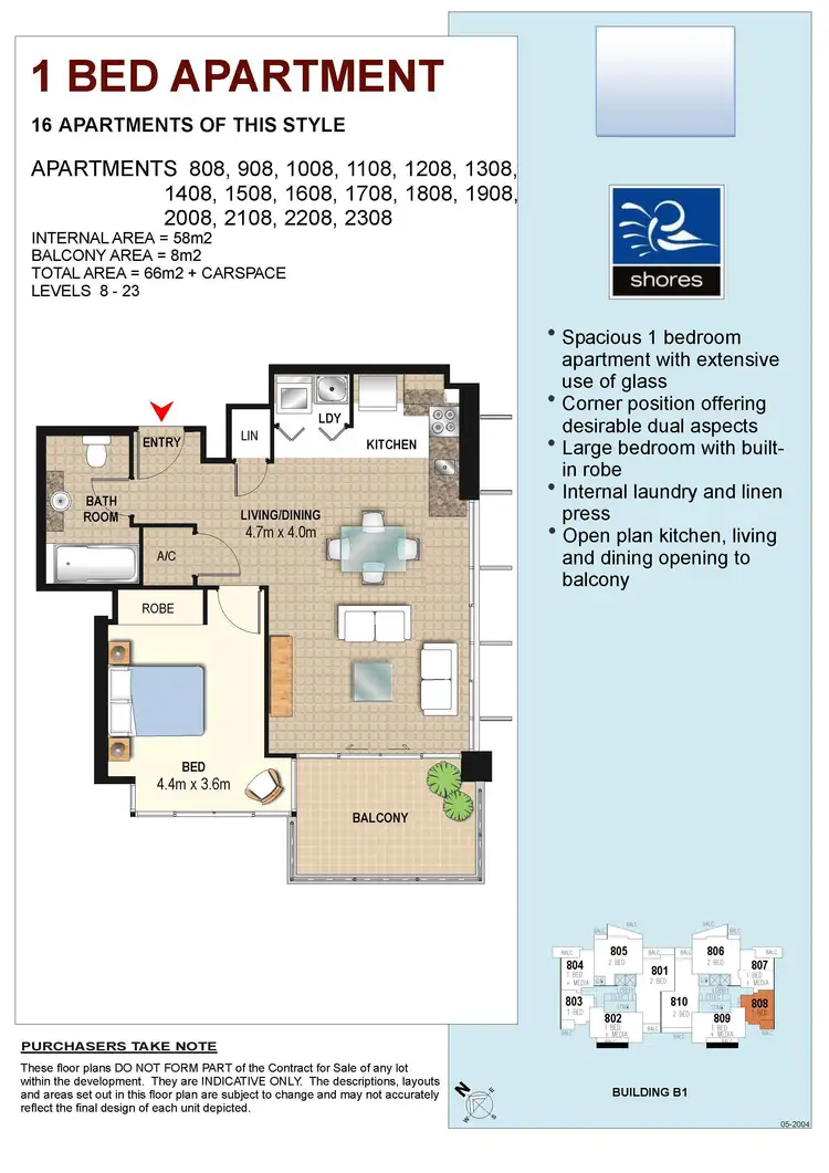 Floorplan of Homely apartment listing, 1408/1 Como Crescent, Southport QLD 4215