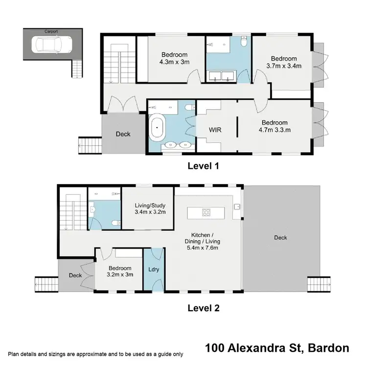 Floorplan of Homely house listing, 100 Alexandra Street, Bardon QLD 4065