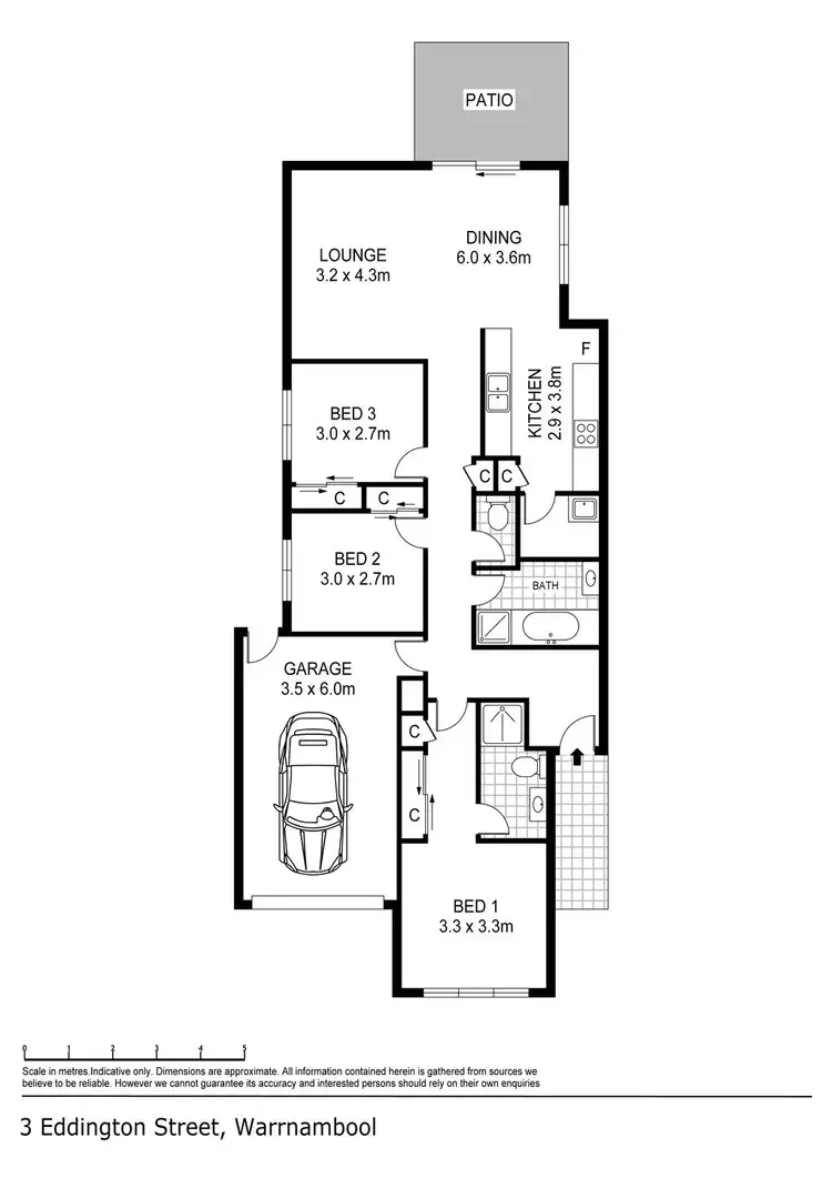 Floorplan of Homely house listing, 3 Eddington Street, Warrnambool VIC 3280