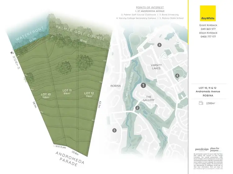 Floorplan of Homely land listing, Lot 10,11,12 27 Andromeda Parade, Robina QLD 4226