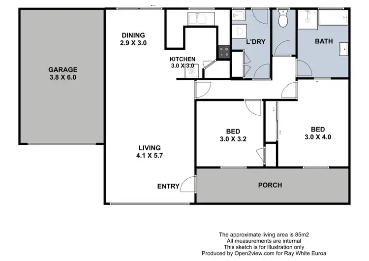 Floorplan of Homely unit listing, 3/9 Eliza Street, Euroa VIC 3666