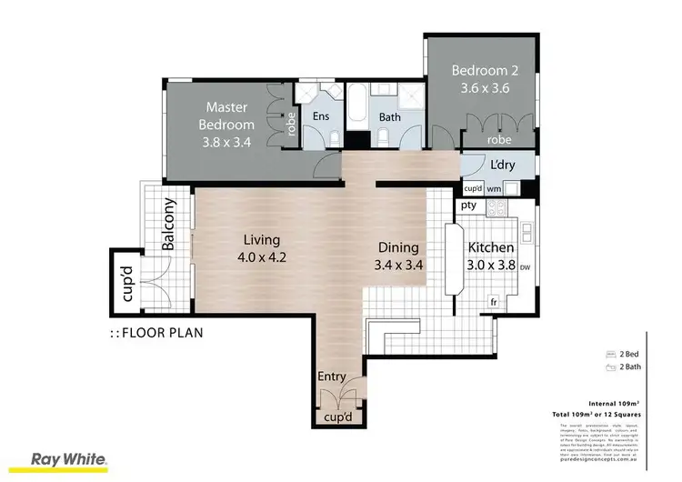 Floorplan of Homely apartment listing, 3106/3422 Gold Coast Highway, Surfers Paradise QLD 4217