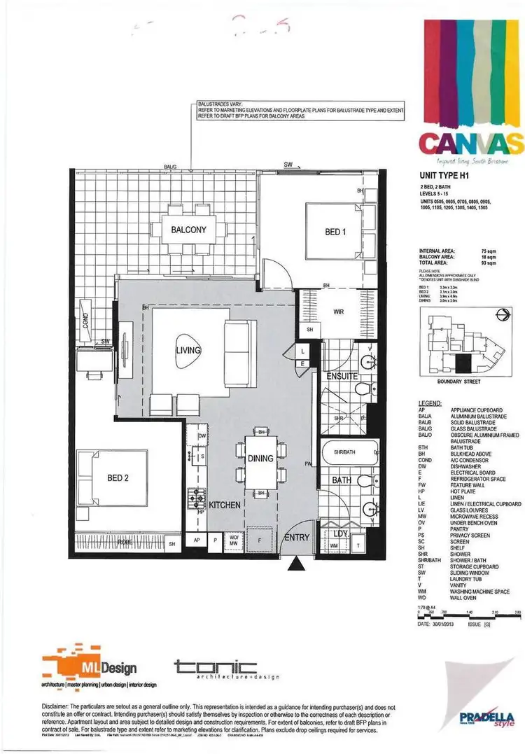 Floorplan of Homely unit listing, 205/45 Boundary Street, South Brisbane QLD 4101