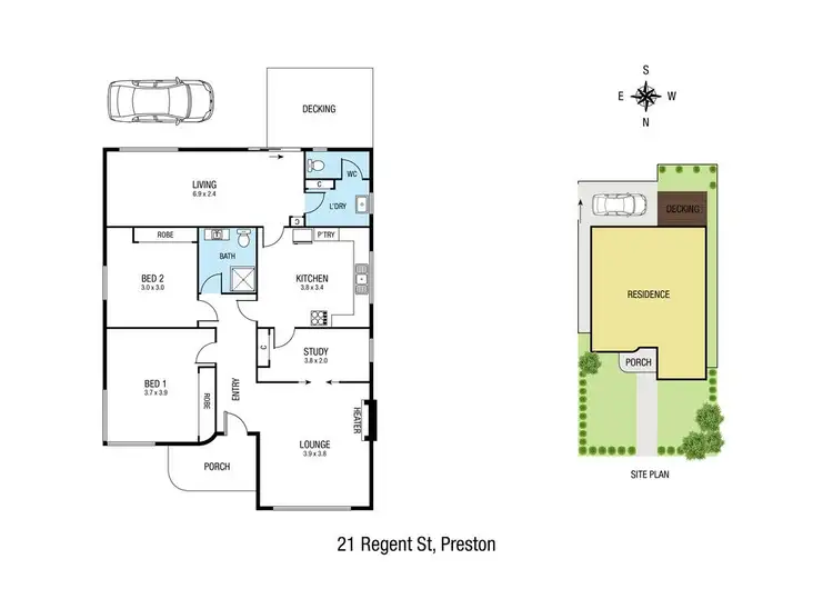 Floorplan of Homely house listing, 21 Regent Street, Preston VIC 3072