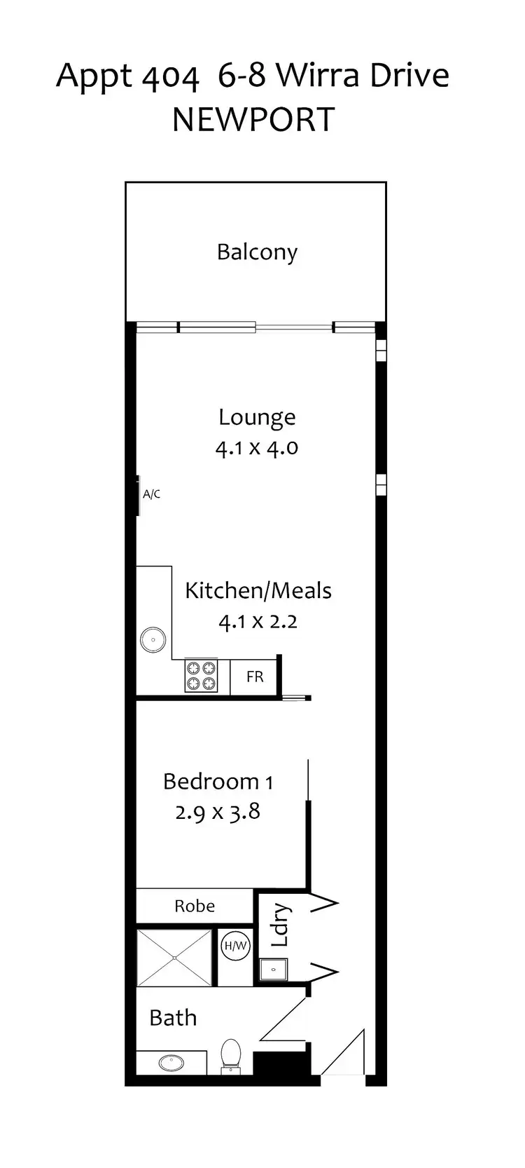 Floorplan of Homely apartment listing, 404/6-8 Wirra Drive, New Port SA 5015