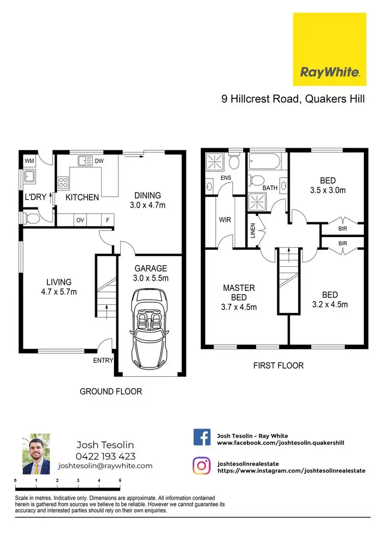 Floorplan of Homely townhouse listing, 9 Hillcrest Road, Quakers Hill NSW 2763