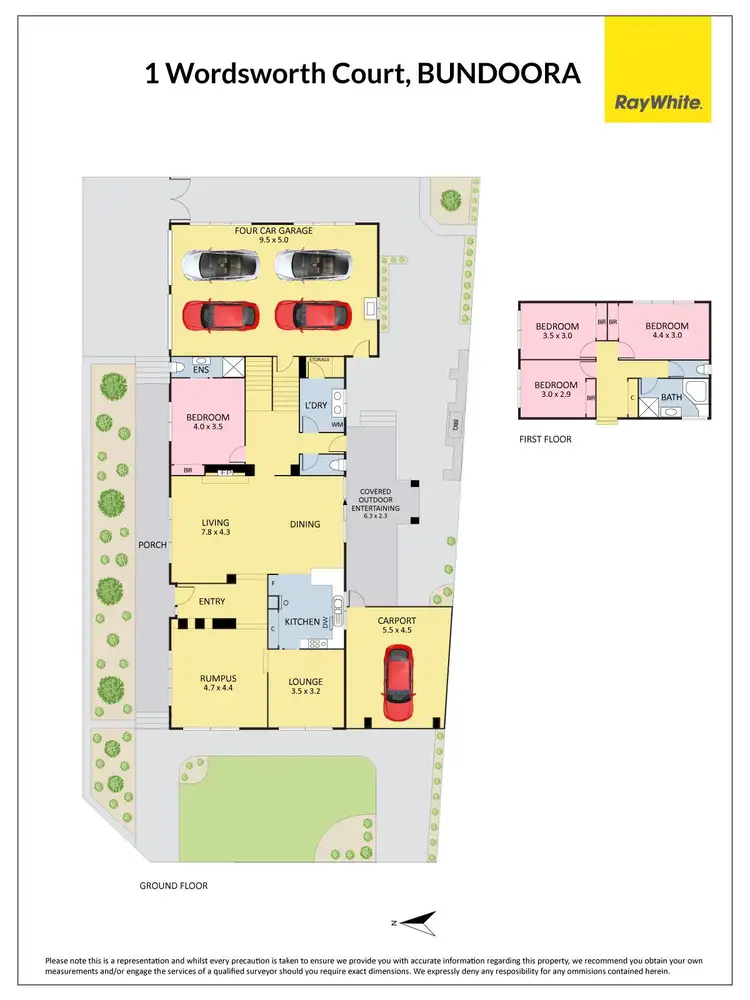 Floorplan of Homely house listing, 1 Wordsworth Court, Bundoora VIC 3083