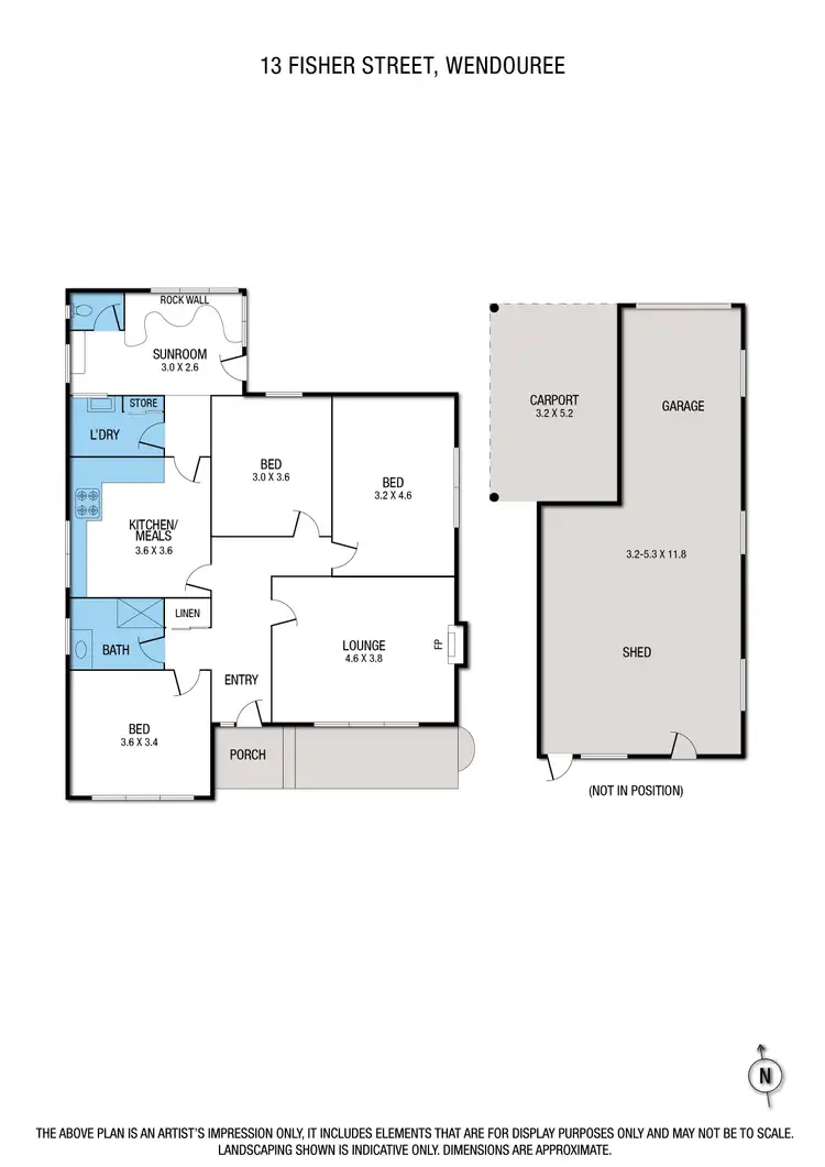 Floorplan of Homely house listing, 13 Fisher Street, Wendouree VIC 3355