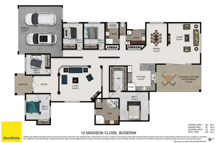 Floorplan of Homely house listing, 12 Madison Close, Buderim QLD 4556