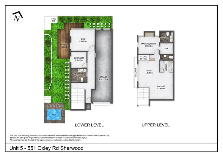 Floorplan of Homely townhouse listing, 5/551 Oxley Road, Sherwood QLD 4075