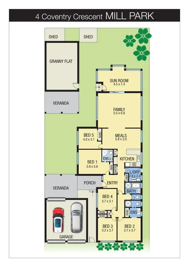 Floorplan of Homely house listing, 4 Coventry Crescent, Mill Park VIC 3082
