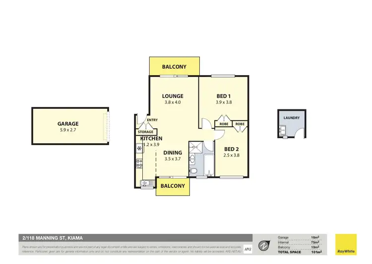 Floorplan of Homely unit listing, 2/118 Manning Street (Andrew Court), Kiama NSW 2533