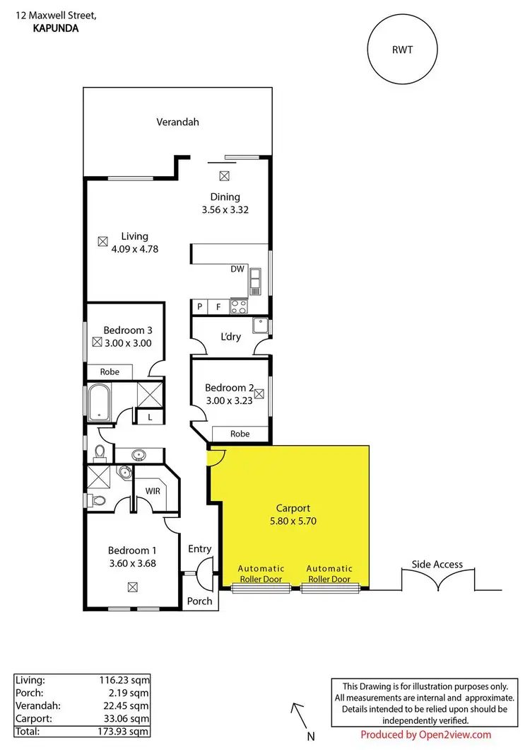 Floorplan of Homely house listing, 12 Maxwell Street, Kapunda SA 5373