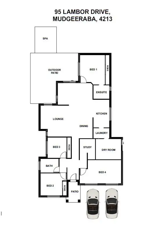 Floorplan of Homely house listing, 95 Lambor Drive, Mudgeeraba QLD 4213