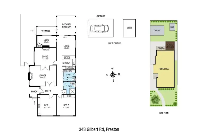 Floorplan of Homely house listing, 343 Gilbert Road, Preston VIC 3072