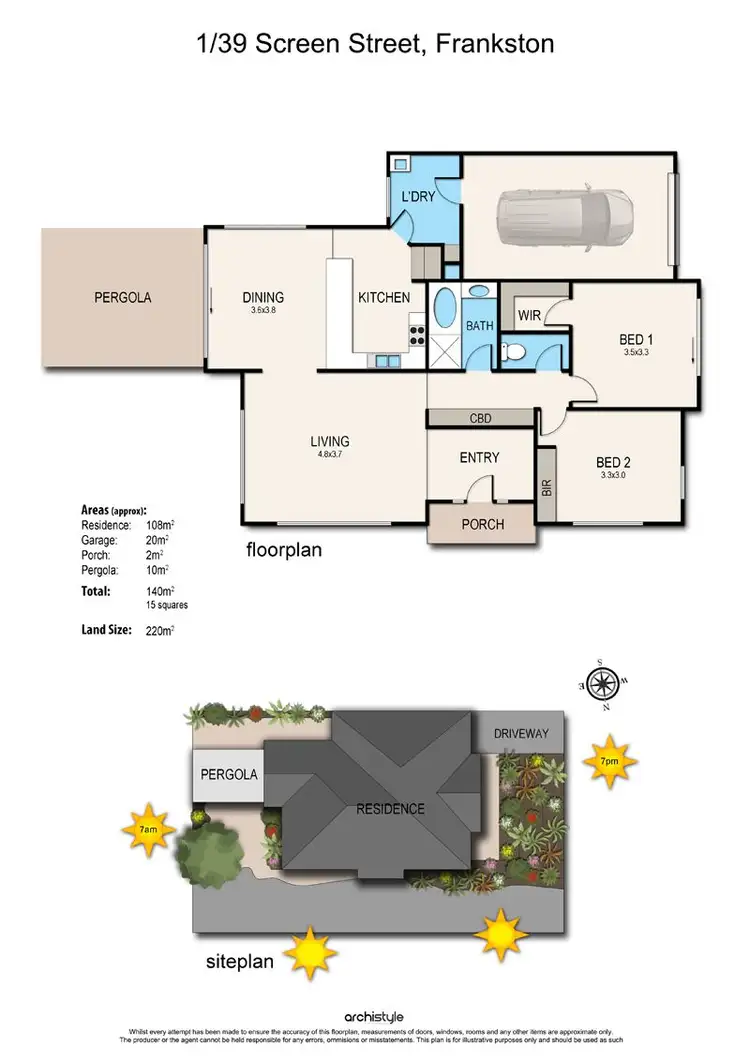 Floorplan of Homely unit listing, 1/39 Screen Street, Frankston VIC 3199