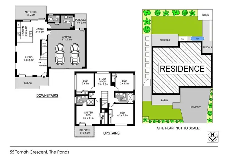 Floorplan of Homely house listing, 55 Tomah Crescent, The Ponds NSW 2769